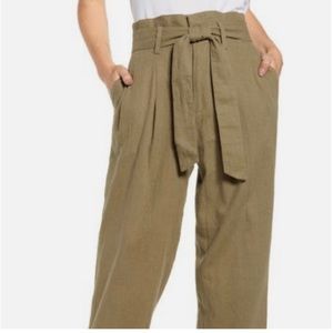 Madewell linen paper bag pants size 6